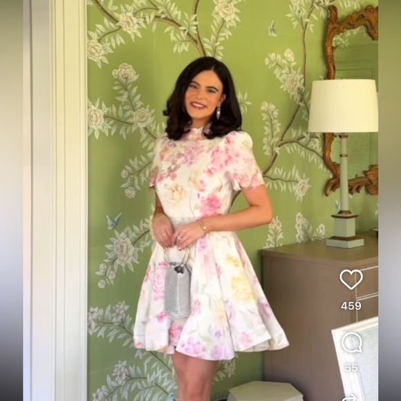 NWT Antonio Melani Iris Linen Floral Print Mockneck
Short Sleeve Size 14 - Picture 4 of 8